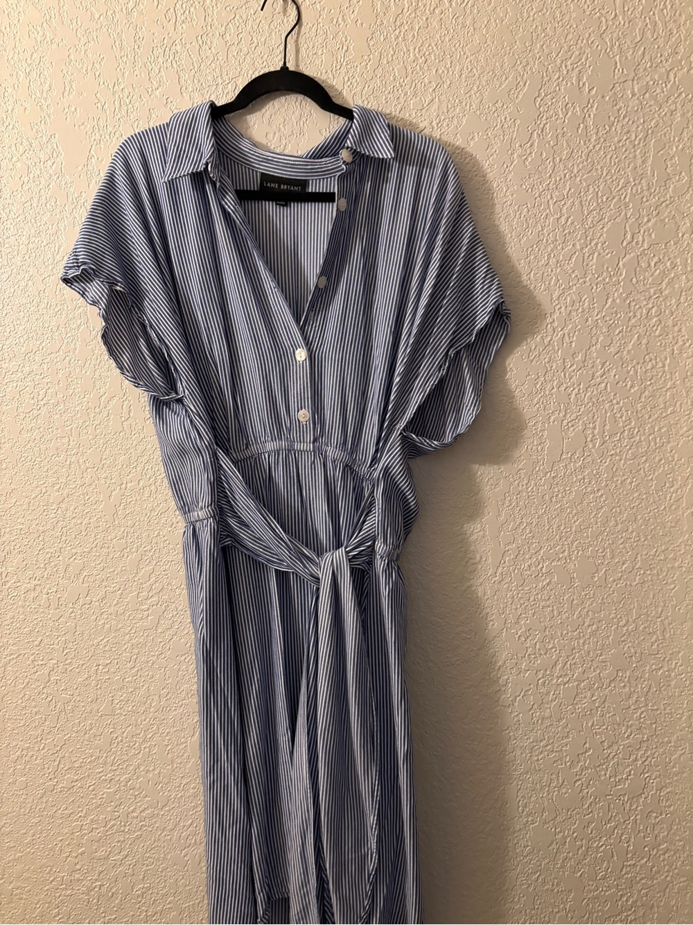 Lane Bryant Blue Stiped Dress, 18 - Picture 2 of 7